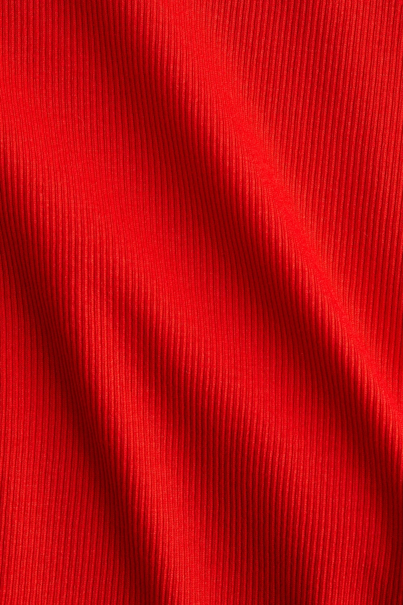 Ruffle-Trimmed Jersey Top