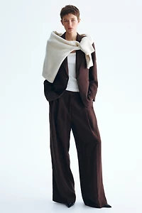 Linen-Blend Dress Pants
