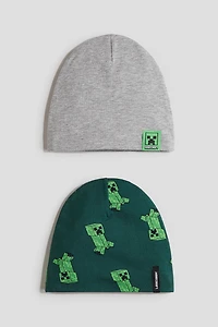 2-pack Printed Jersey Beanies