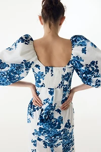 MAMA Robe en coton avec manches ballon