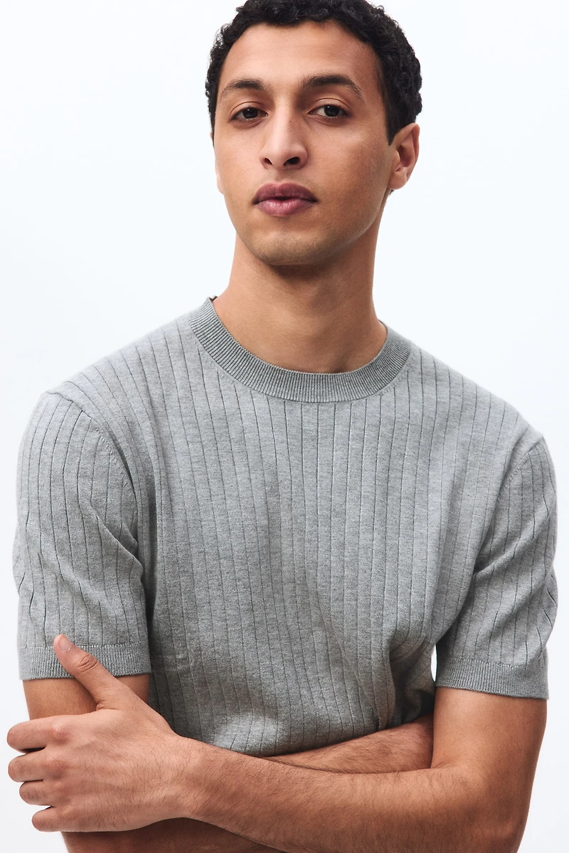 Slim-Fit Knit T-Shirt
