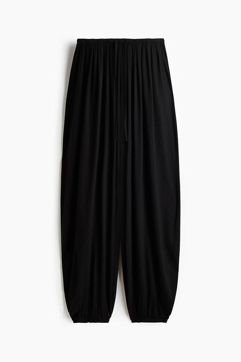 Balloon-Leg Pants with Drawstring