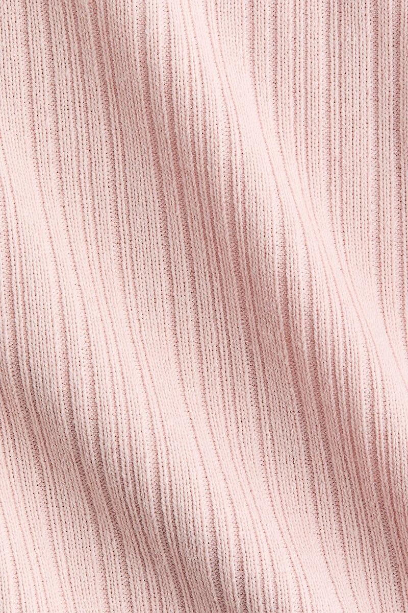 Haut long en tricot côtelé