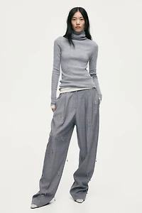 Merino Wool Turtleneck Top