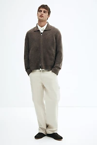 Regular-Fit Cardigan with Collar