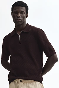 Slim-Fit Textured Polo Shirt