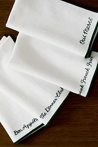 4-pack Embroidered Napkins