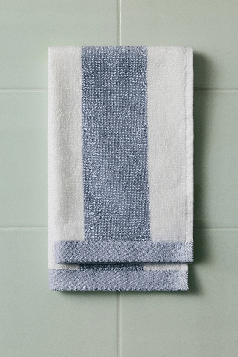 Striped Cotton Terry Guest Towel