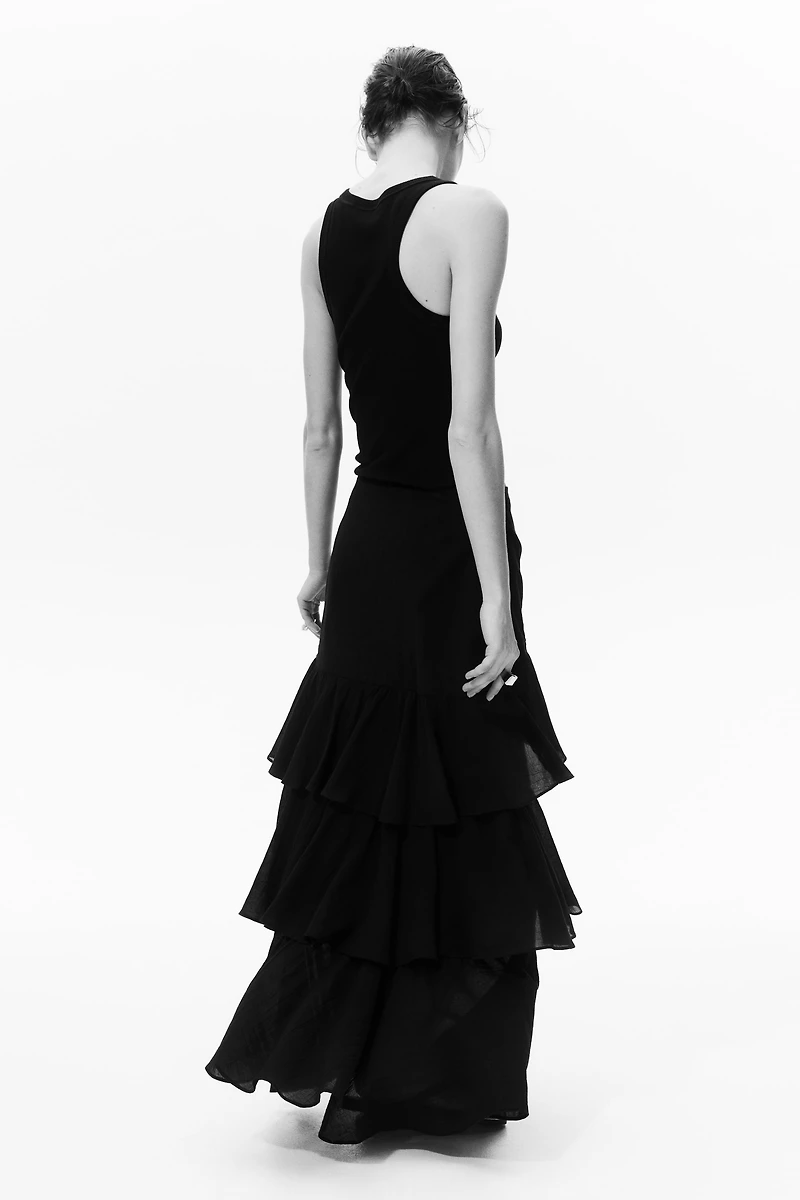 Tiered Wrap Skirt