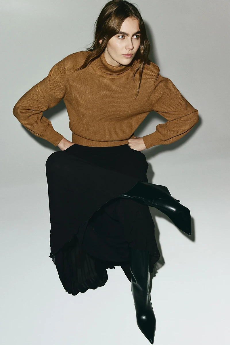 Jupe en mousseline plissée