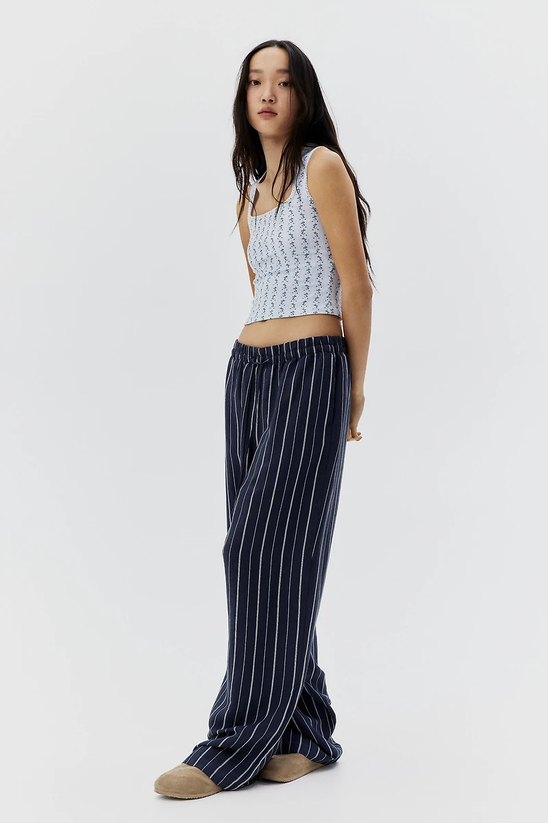Picot-Trimmed Sleeveless Top