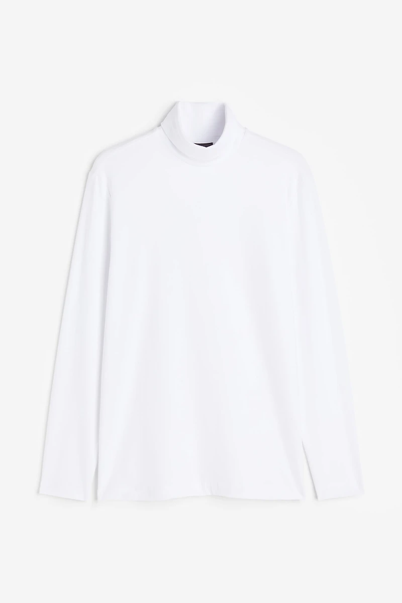 Slim Fit Cotton Turtleneck Shirt