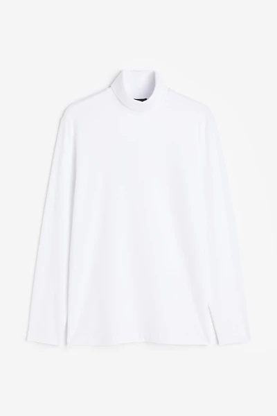 Slim Fit Cotton Turtleneck Shirt