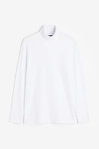 Slim Fit Cotton Turtleneck Shirt