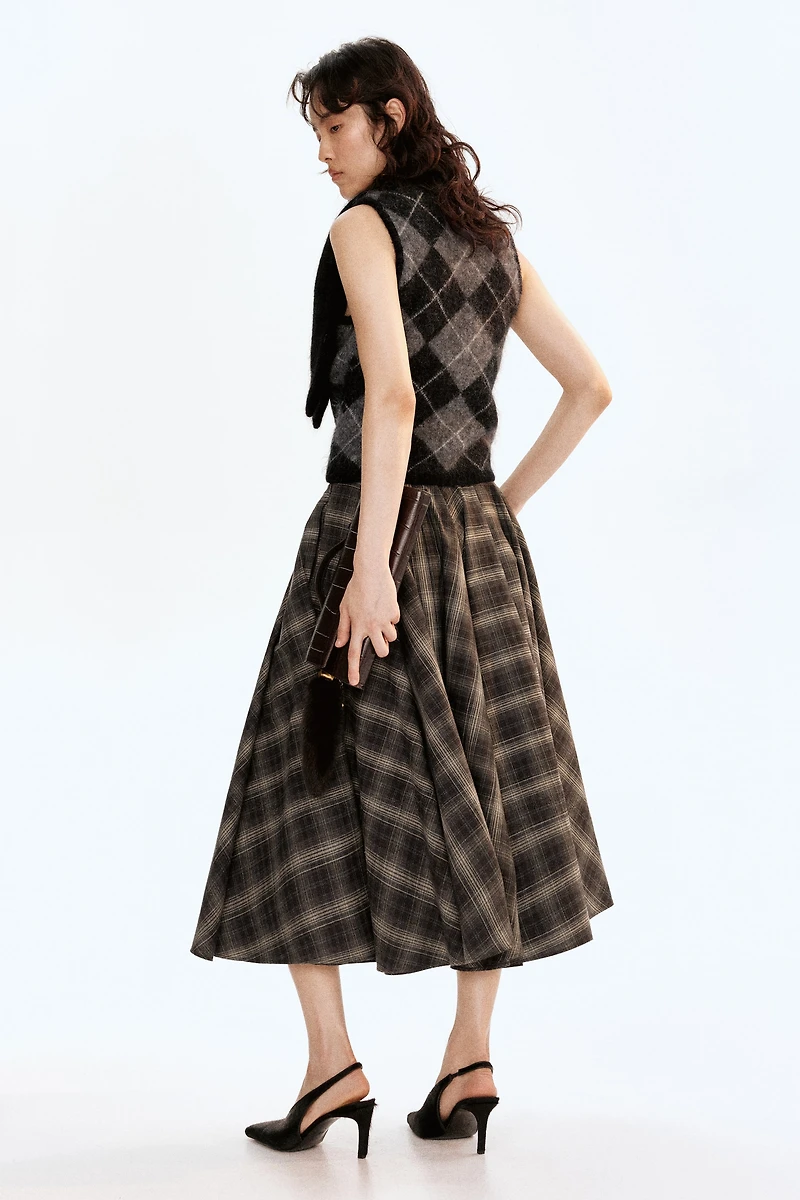 Haut à col écharpe en mohair mélangé