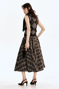 Haut à col écharpe en mohair mélangé