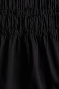 Smocked-Bodice Cotton Dress