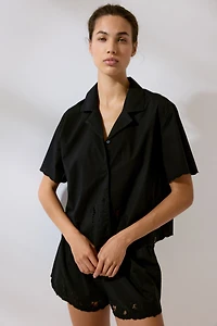 Pajamas with Eyelet Embroidery