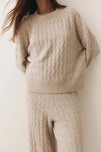 Chandail en tricot torsadé