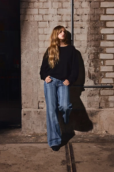 Jean ample taille haute