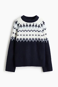 Jacquard-Knit Sweater