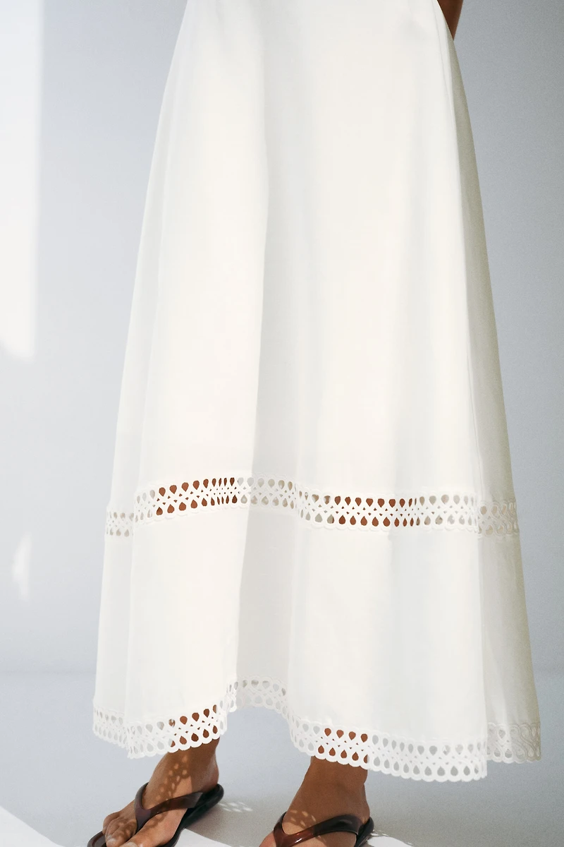 Robe dos nu en lin mélangé