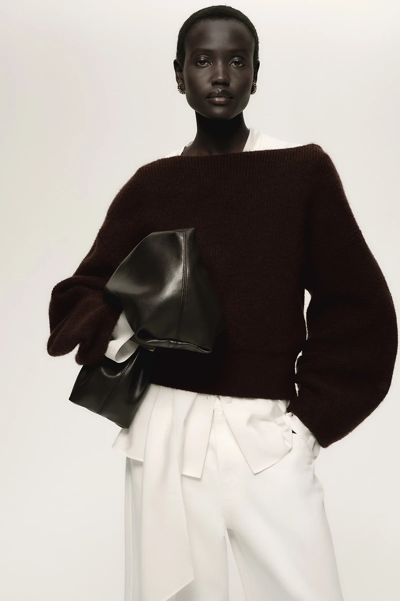 Oversized Boat-Neck Sweater