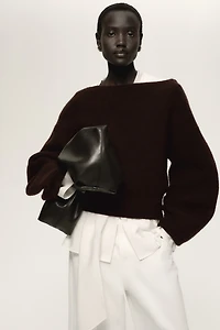 Oversized Boat-Neck Sweater