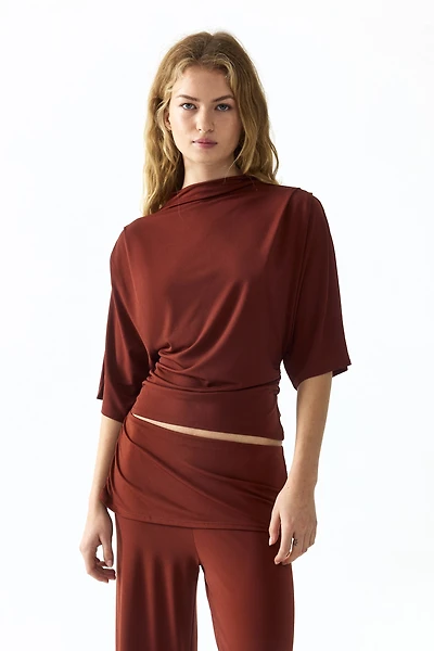 Draped Jersey Top