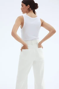 Flared Twill Pants
