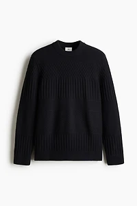 Regular Fit Textured-Knit Sweater