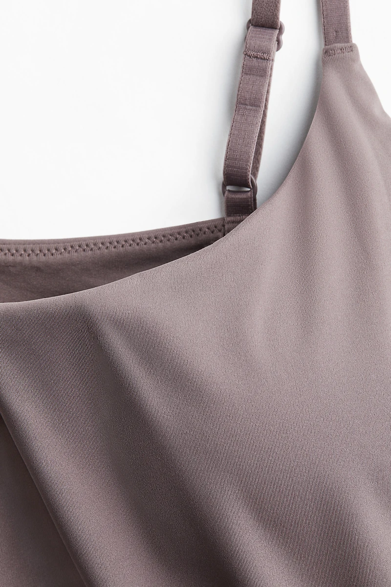 Padded-Cup Microfiber Strappy Top