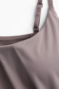 Padded-Cup Microfiber Strappy Top