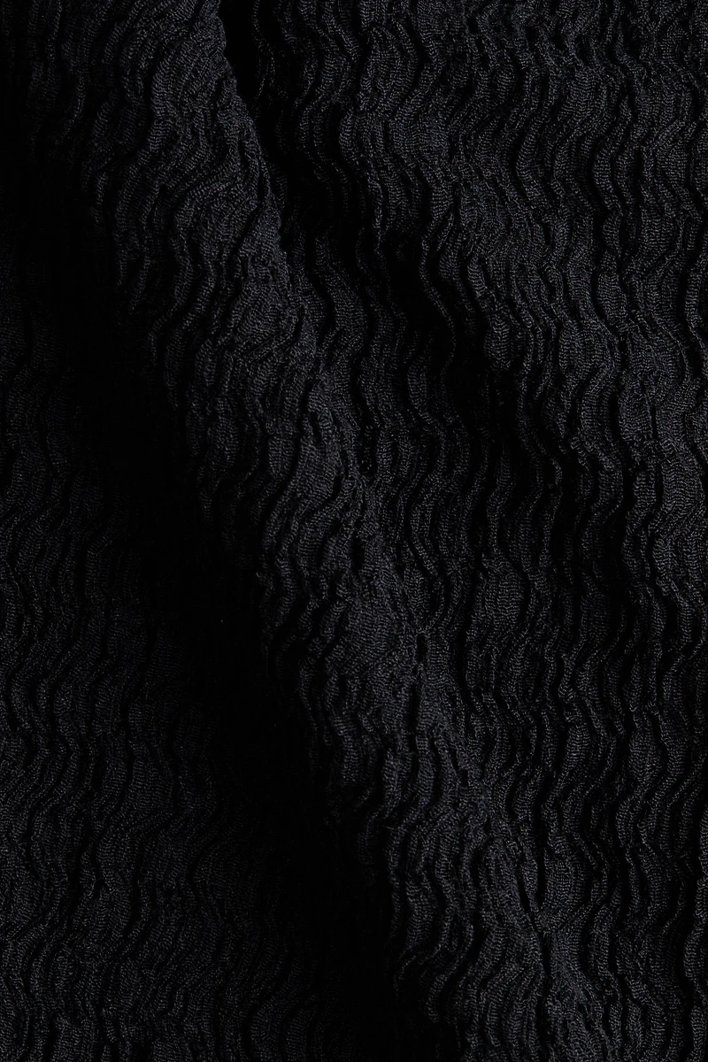 Crinkled Cowl-Neck Top