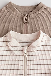 Lot de 2 pyjamas courts en coton