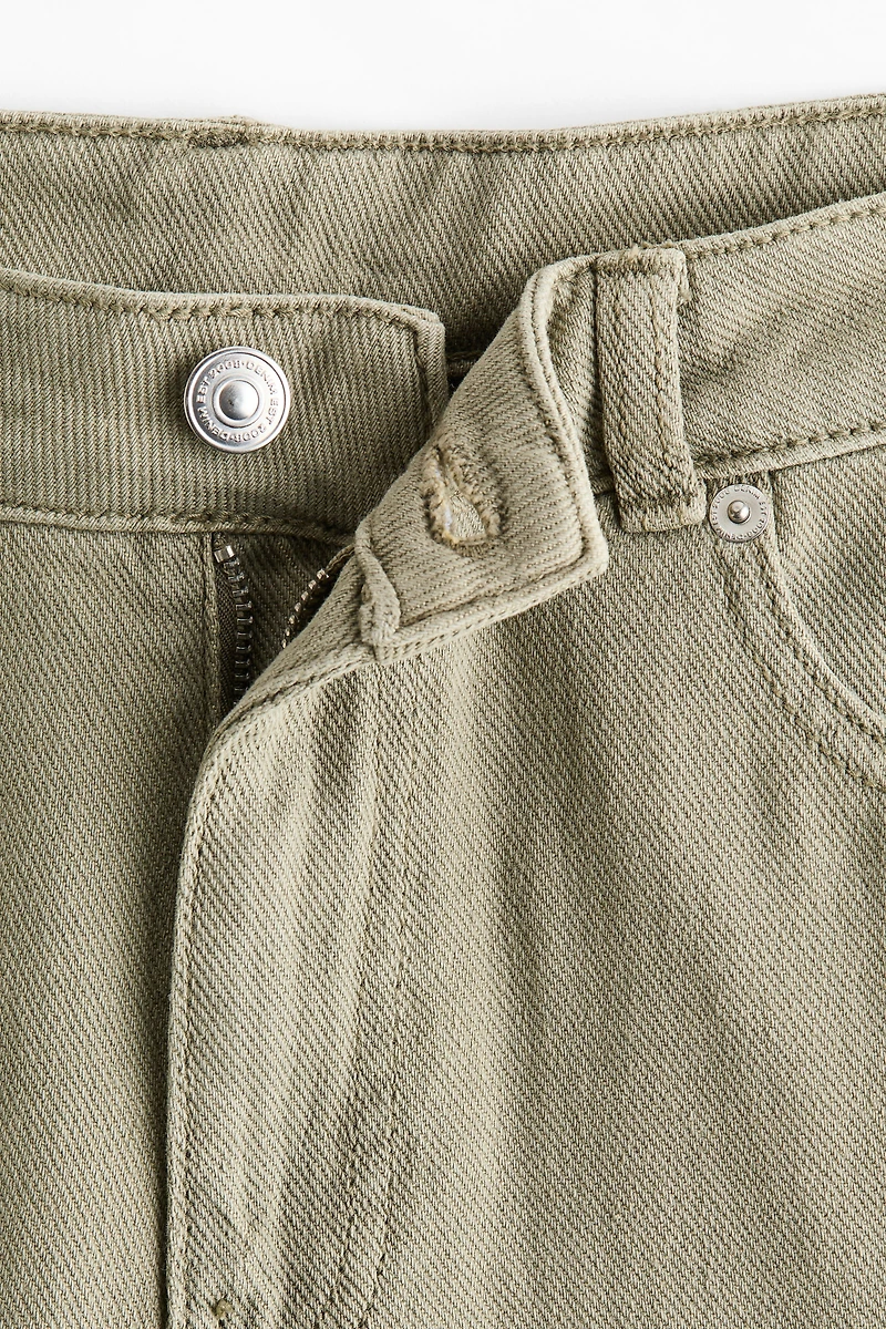 Straight-Leg Twill Pants