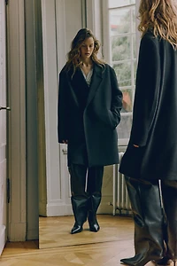 Oversized Wool-Blend Coat