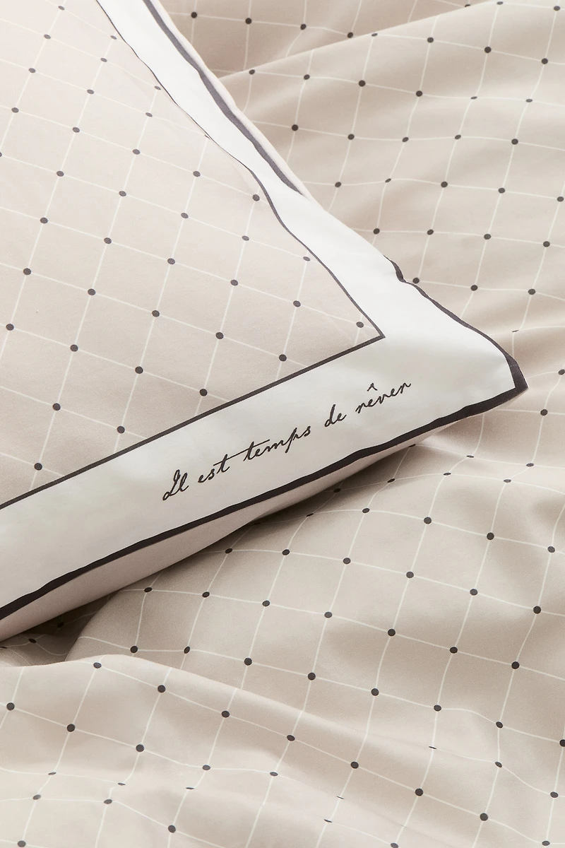 Parure de couette lit simple en satinette coton