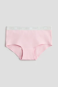5-Pack Hipster Briefs with Text Motif