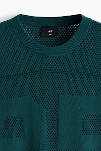 Relaxed-Fit Boxy Mesh T-Shirt