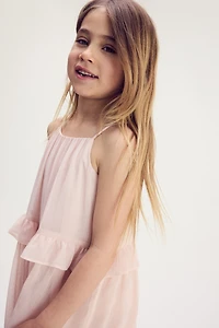 Ruffle-Trimmed Strappy Dress