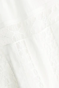 Lace-Inset Cotton Dress
