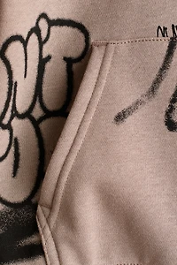 Printed Brushed-Inside Hoodie