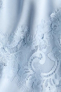 Lace-Trimmed Satin Dress