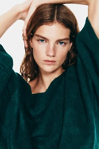 Batwing-Sleeved Sweater