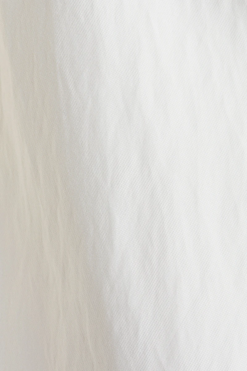 Square-Neck Twill Dress