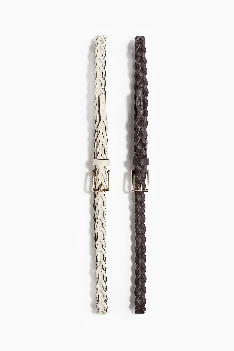 2-Pack Braided Waist Belts