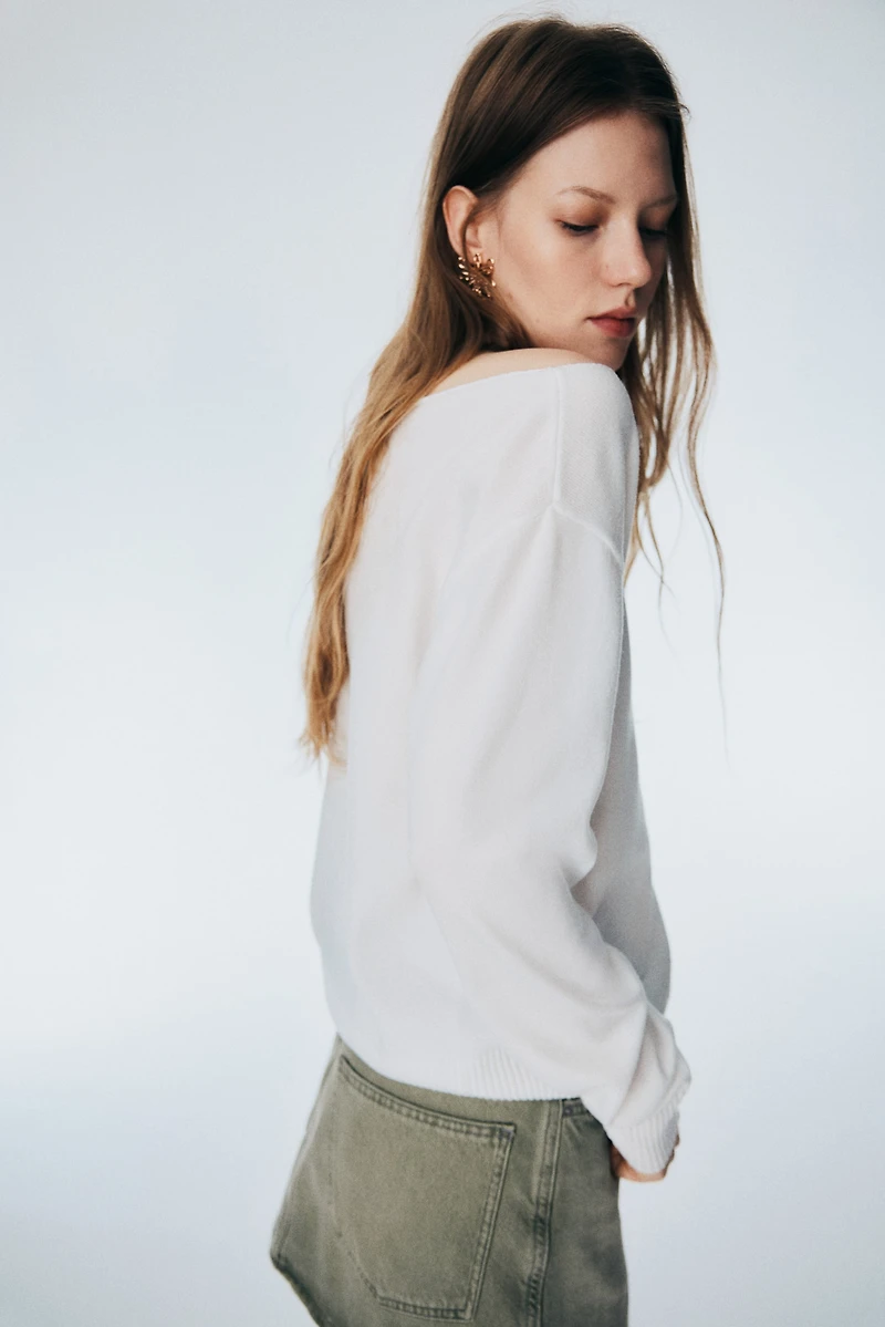 Off-the-Shoulder Sweater