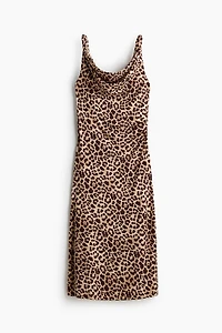 Cowl-Neck Jersey Dress