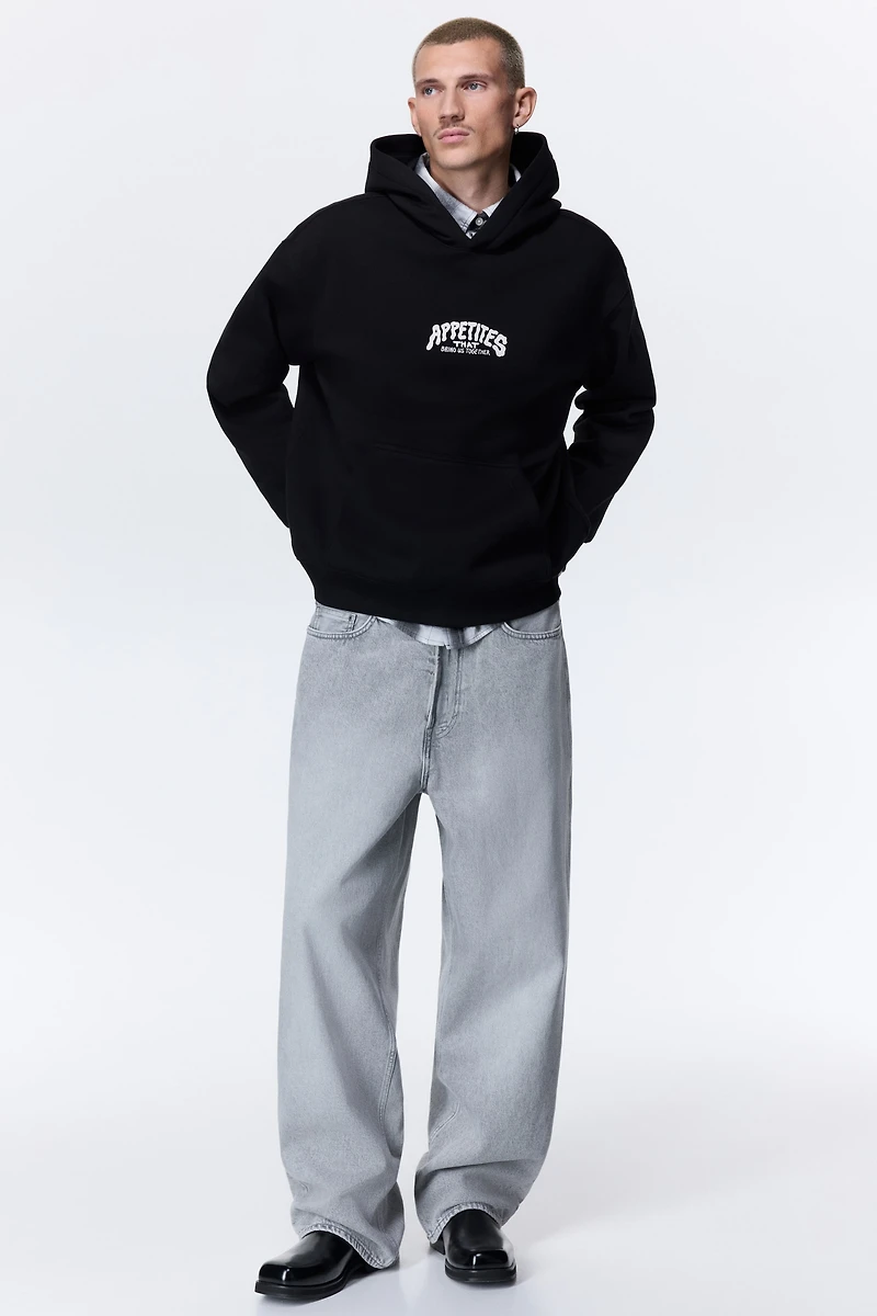 Relaxed-Fit Printed Hoodie